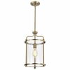 Nuvo Yorktown 1-Light Pendant - Burnished Brass Finish - Clear Glass 60/7935